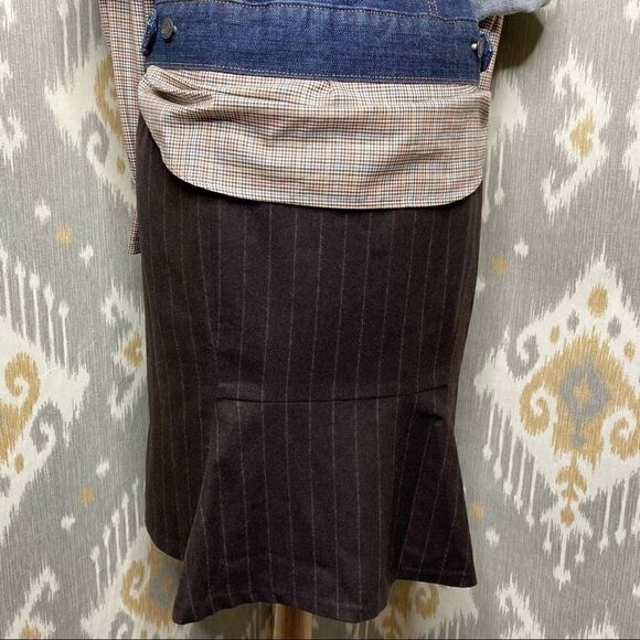 Ralph Lauren Fall '12 Chocolate Brown Cashmere Blend Pinstripe Pencil Skirt - Picture 15 of 16